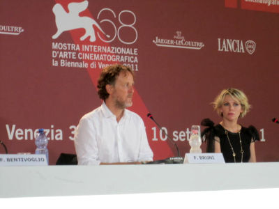 Francesco Bruni e Barbara Bobulova - conferenza stampa di SCIALLA!