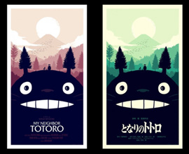 Totoro - le locandine Mondo di Olly Moss